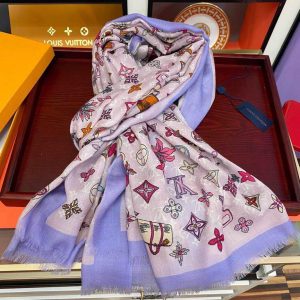 LV Scarves Louis Vuitton Monogram Shawl Scarf M60001 - luxibagsmall