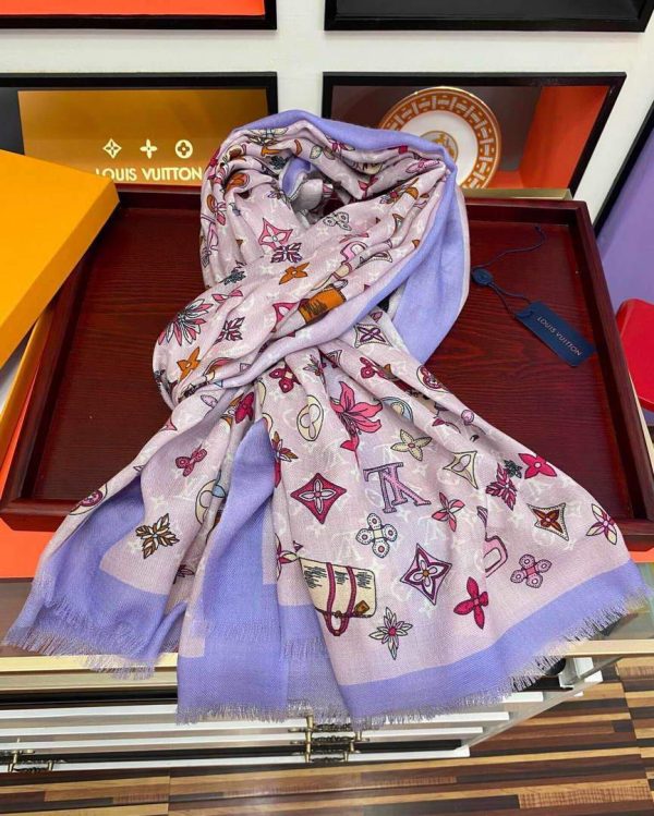 LV Scarves Louis Vuitton Monogram Shawl Scarf M60001 - luxibagsmall