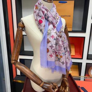 LV Scarves Louis Vuitton Monogram Shawl Scarf M60001 - luxibagsmall