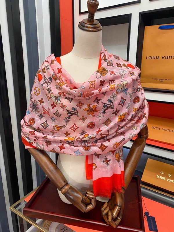 LV Scarves Louis Vuitton Monogram Shawl Scarf M60002 - luxibagsmall