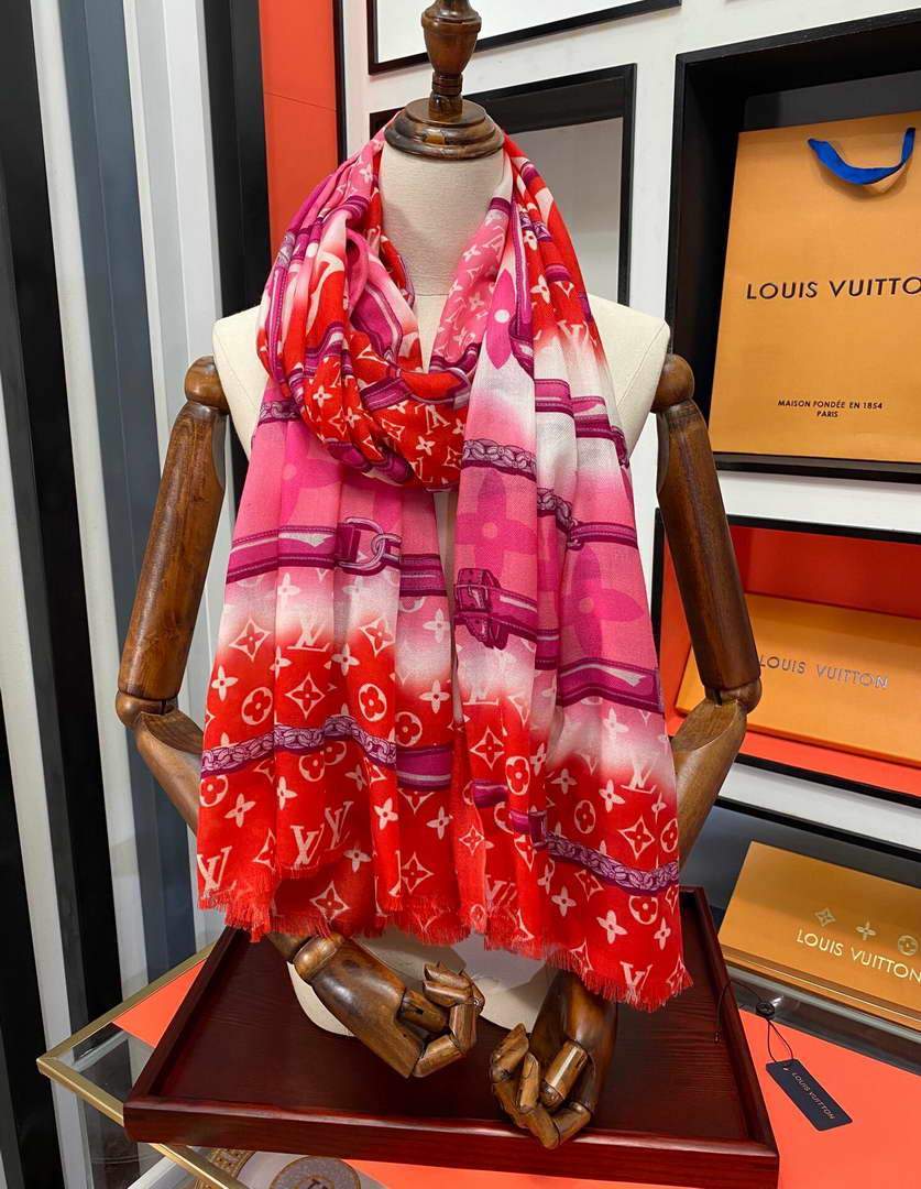 LV Scarves Louis Vuitton Monogram Shawl Scarf M60015 - luxibagsmall