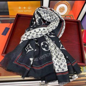 LV Scarves Louis Vuitton Monogram Shawl Scarf M60003 - luxibagsmall