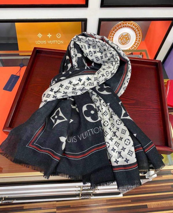 LV Scarves Louis Vuitton Monogram Shawl Scarf M60003 - luxibagsmall