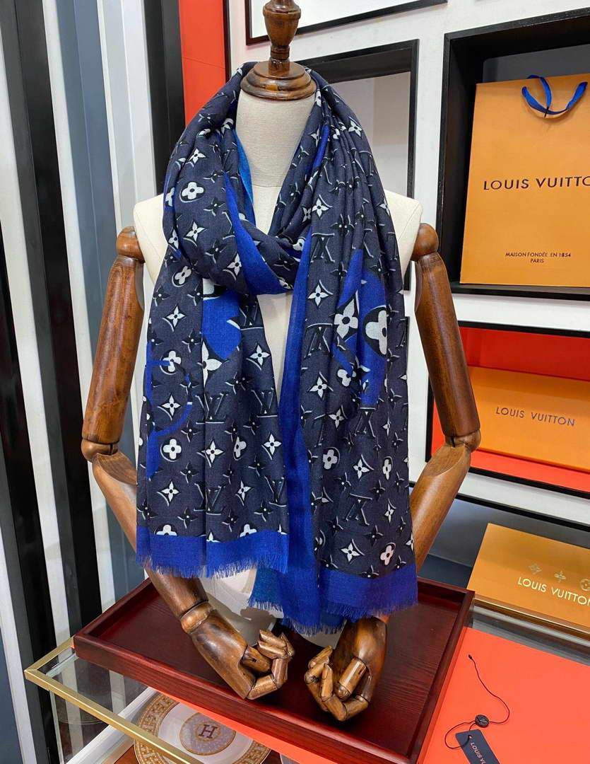 LV Scarves Louis Vuitton Monogram Shawl Scarf M60021 - luxibagsmall