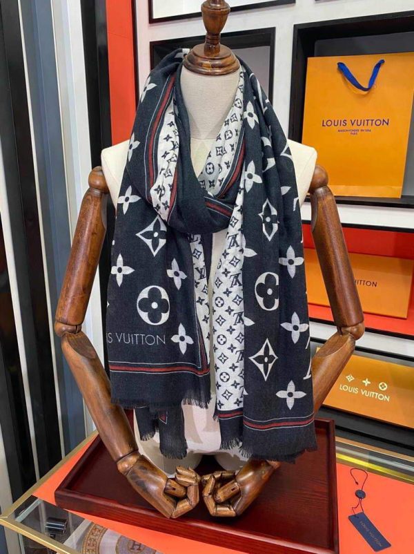 LV Scarves Louis Vuitton Monogram Shawl Scarf M60003 - luxibagsmall