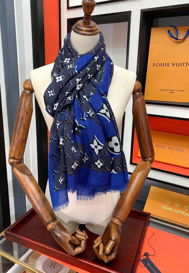 LV Scarves Louis Vuitton Monogram Shawl Scarf M60021 - luxibagsmall