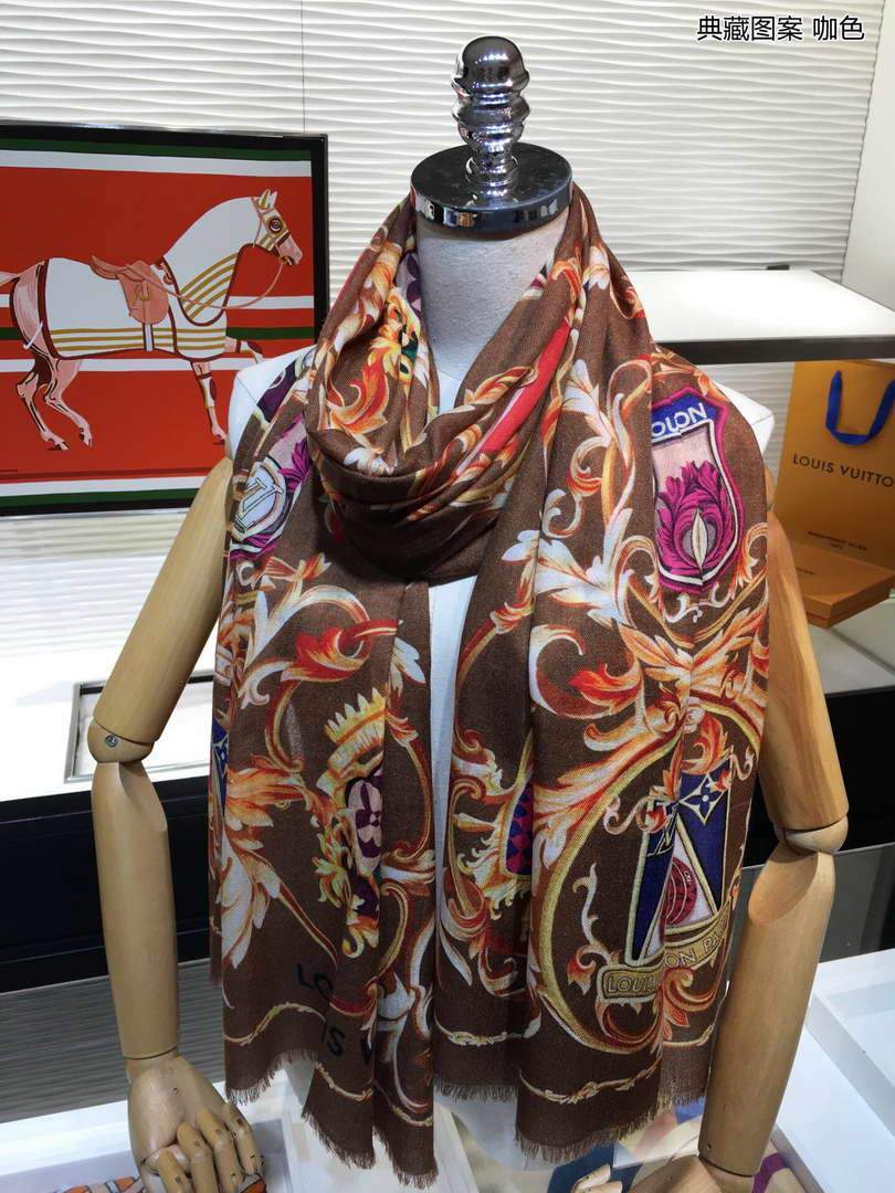 LV Scarves Louis Vuitton Monogram Shawl Scarf M60022 - luxibagsmall