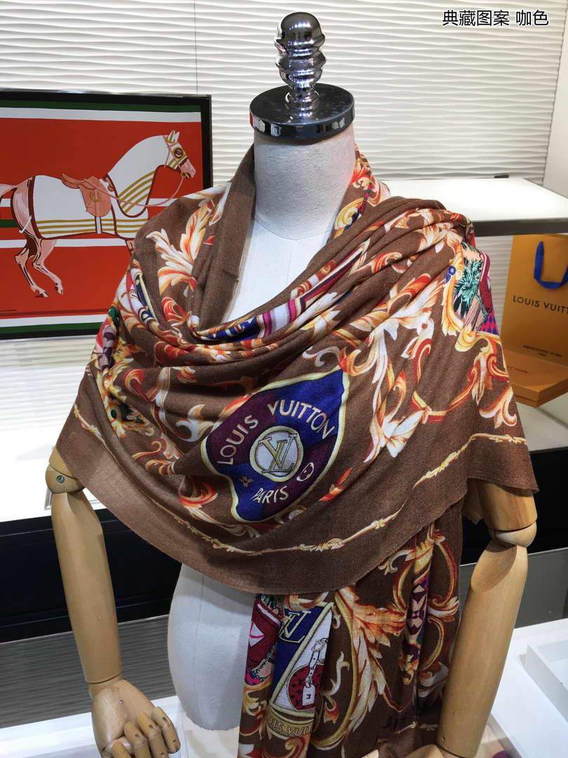 LV Scarves Louis Vuitton Monogram Shawl Scarf M60022 - luxibagsmall