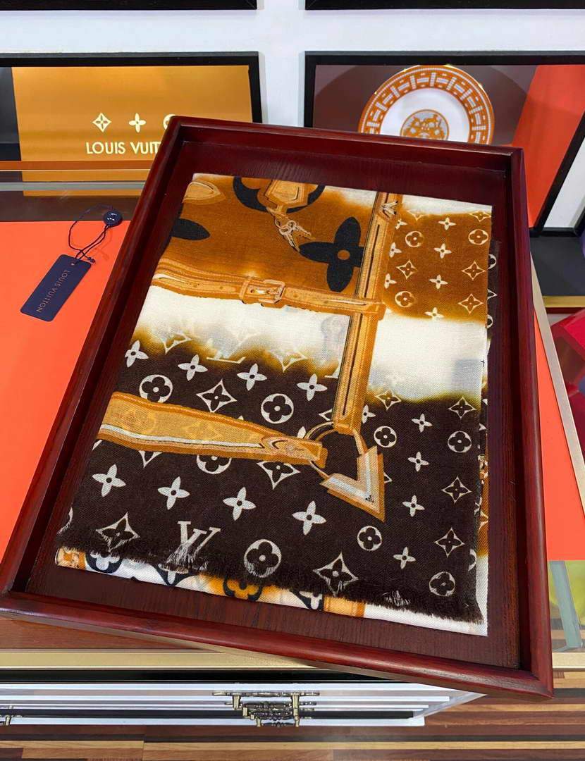 LV Scarves Louis Vuitton Monogram Shawl Scarf M60026 - luxibagsmall