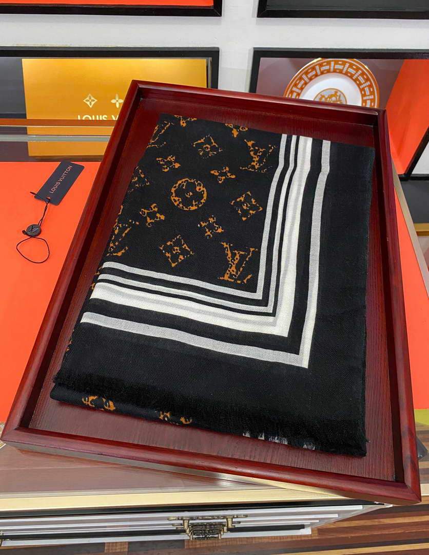 LV Scarves Louis Vuitton Monogram Shawl Scarf M60027 - luxibagsmall