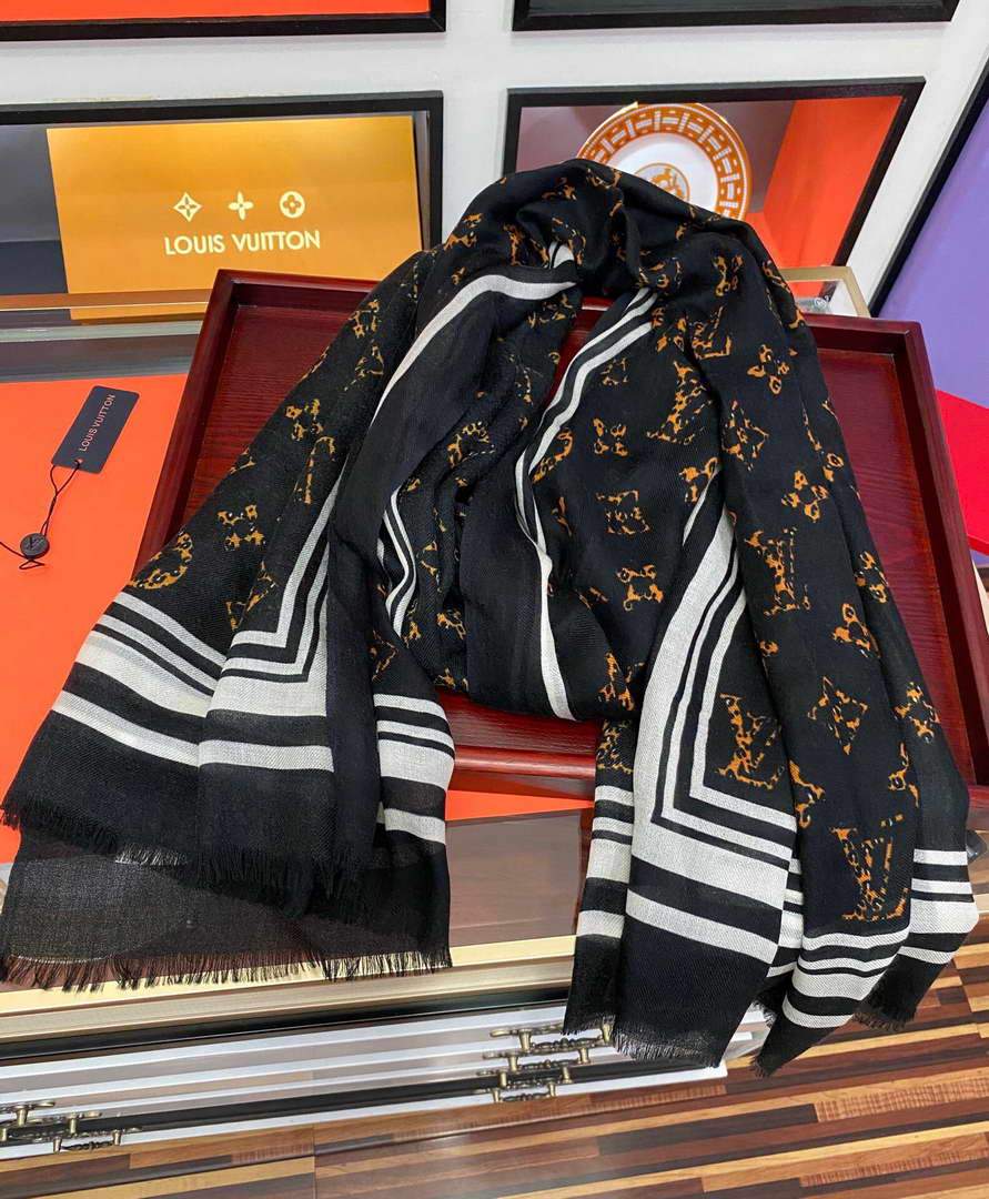 LV Scarves Louis Vuitton Monogram Shawl Scarf M60027 - luxibagsmall