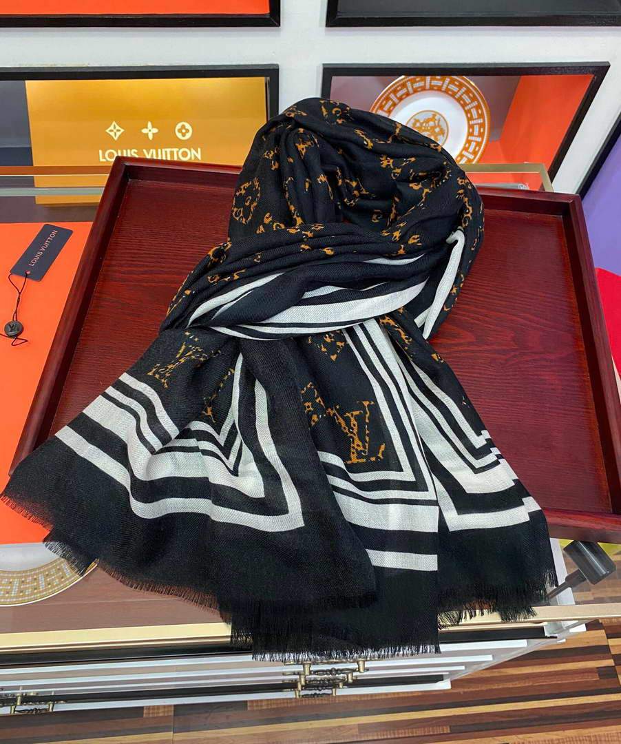 LV Scarves Louis Vuitton Monogram Shawl Scarf M60027 - luxibagsmall