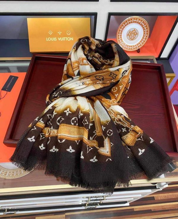 LV Scarves Louis Vuitton Monogram Shawl Scarf M60004 - luxibagsmall