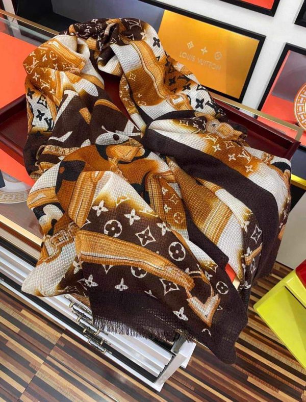 LV Scarves Louis Vuitton Monogram Shawl Scarf M60004 - luxibagsmall