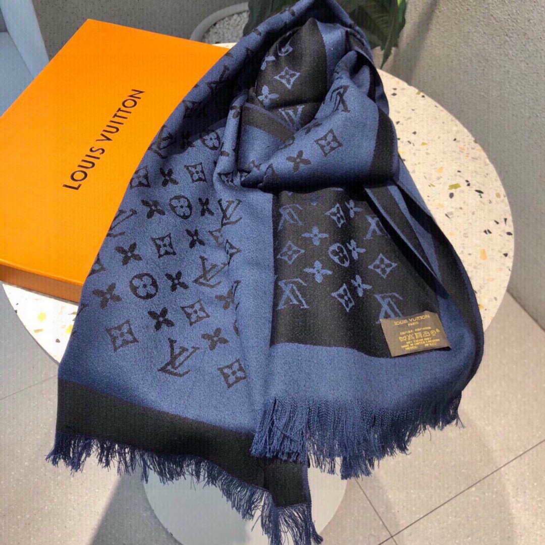 LV Scarves Louis Vuitton Monogram Shawl Scarf M60033 - luxibagsmall