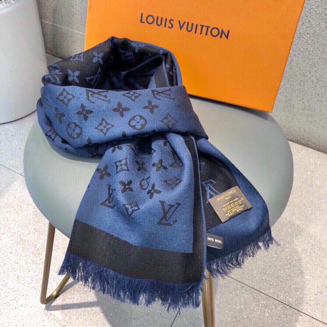 LV Scarves Louis Vuitton Monogram Shawl Scarf M60033 - luxibagsmall