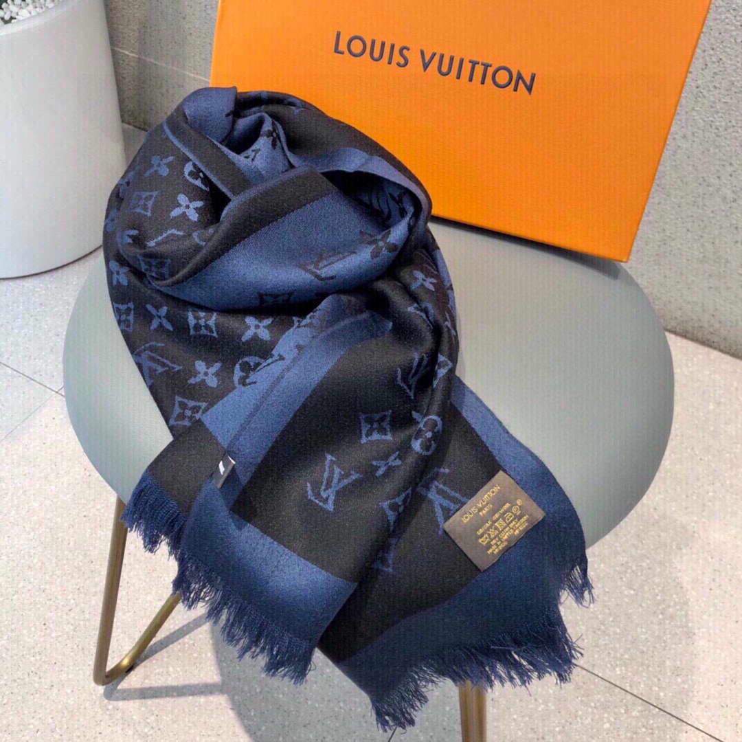 LV Scarves Louis Vuitton Monogram Shawl Scarf M60033 - luxibagsmall