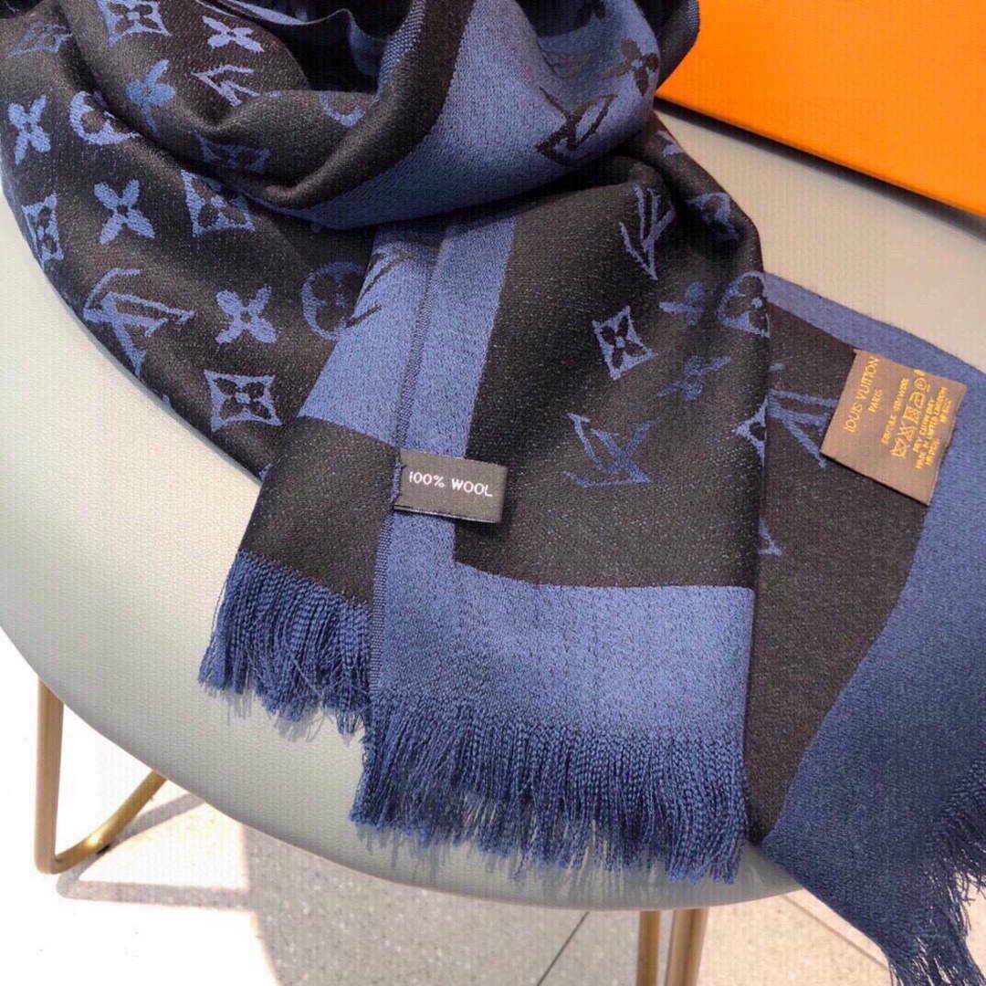 LV Scarves Louis Vuitton Monogram Shawl Scarf M60033 - luxibagsmall