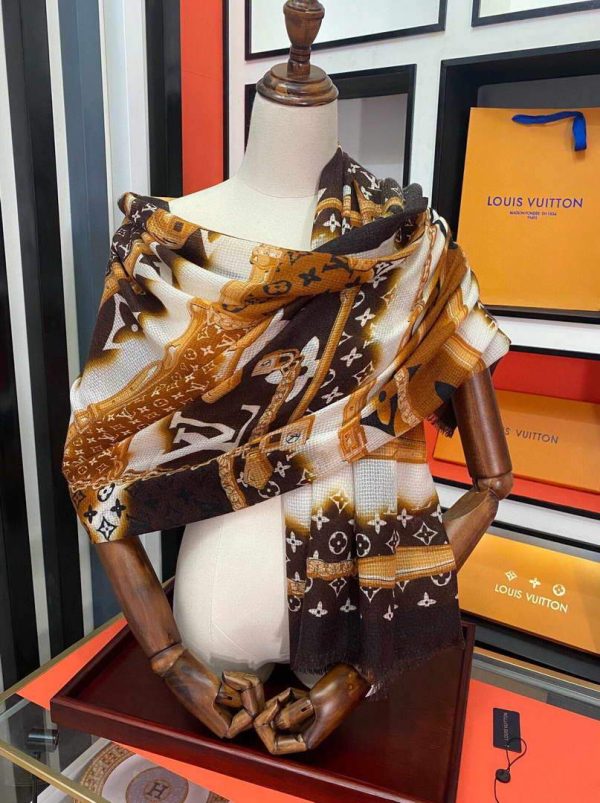 LV Scarves Louis Vuitton Monogram Shawl Scarf M60004 - luxibagsmall