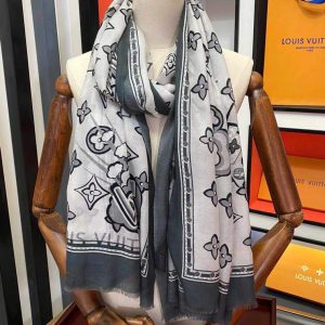 LV Scarves Louis Vuitton Monogram Shawl Scarf M60005 - luxibagsmall