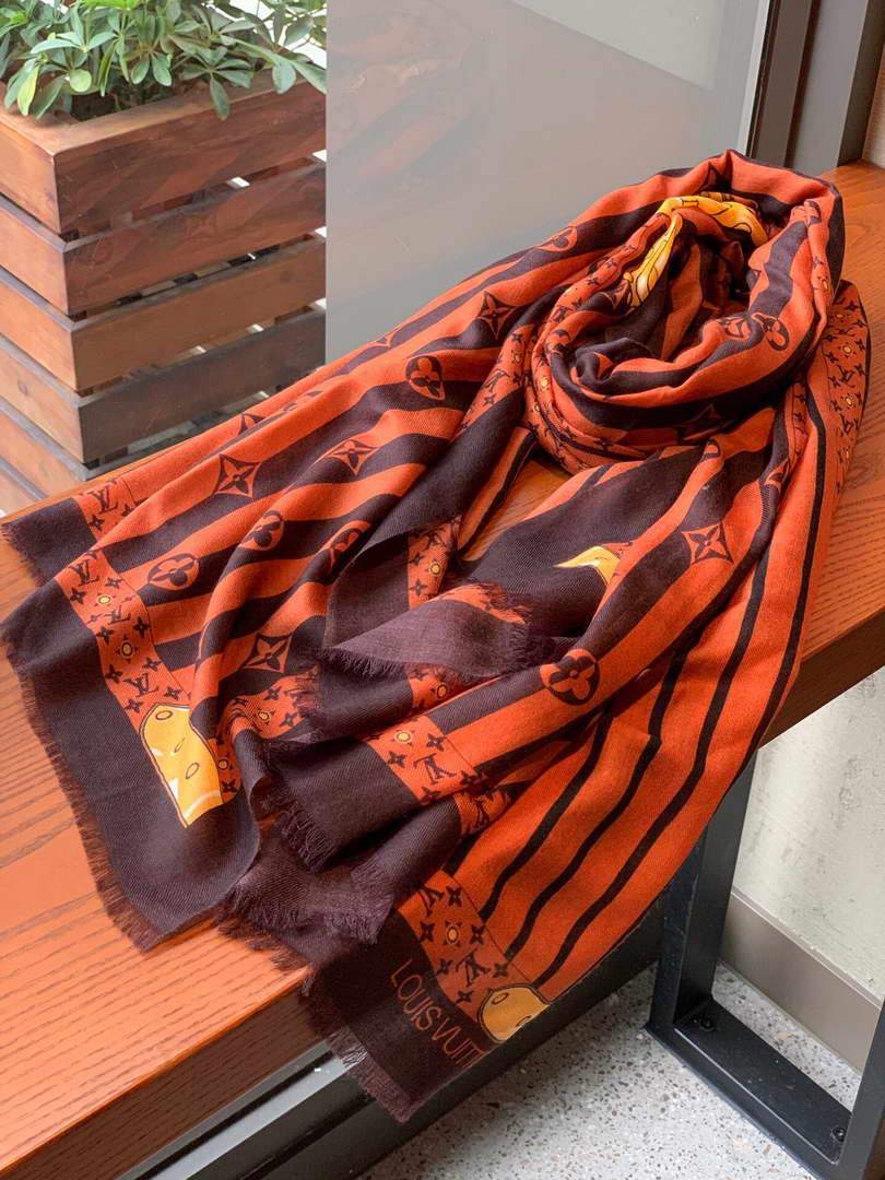 LV Scarves Louis Vuitton Monogram Shawl Scarf M60009 - luxibagsmall