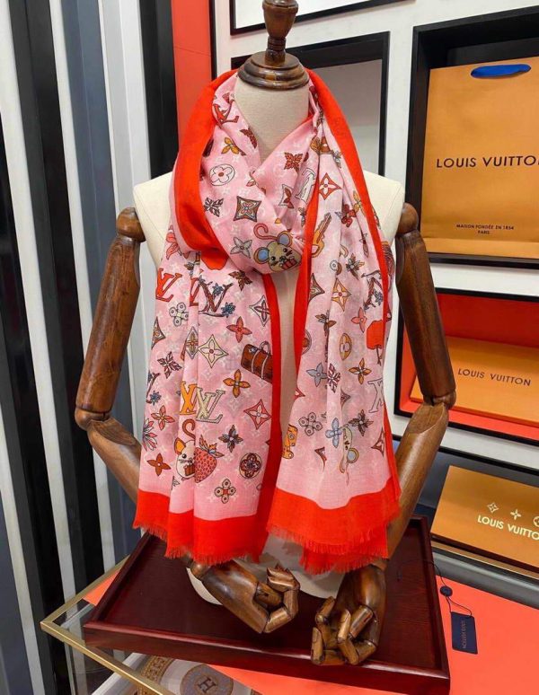 LV Scarves Louis Vuitton Monogram Shawl Scarf M60002 - luxibagsmall