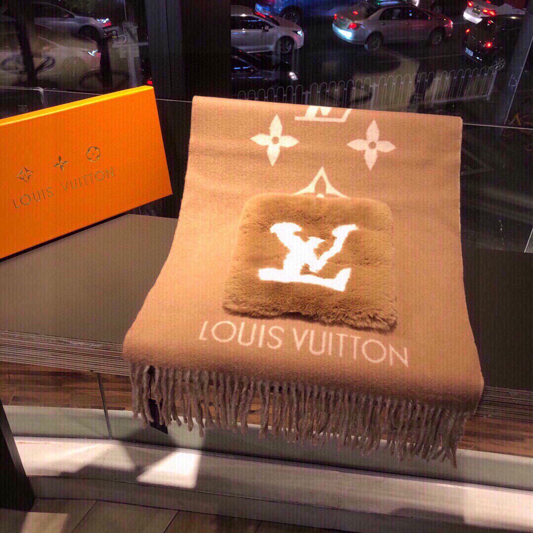 LV Scarves Louis Vuitton Monogram Shawl Scarf M60037 - luxibagsmall