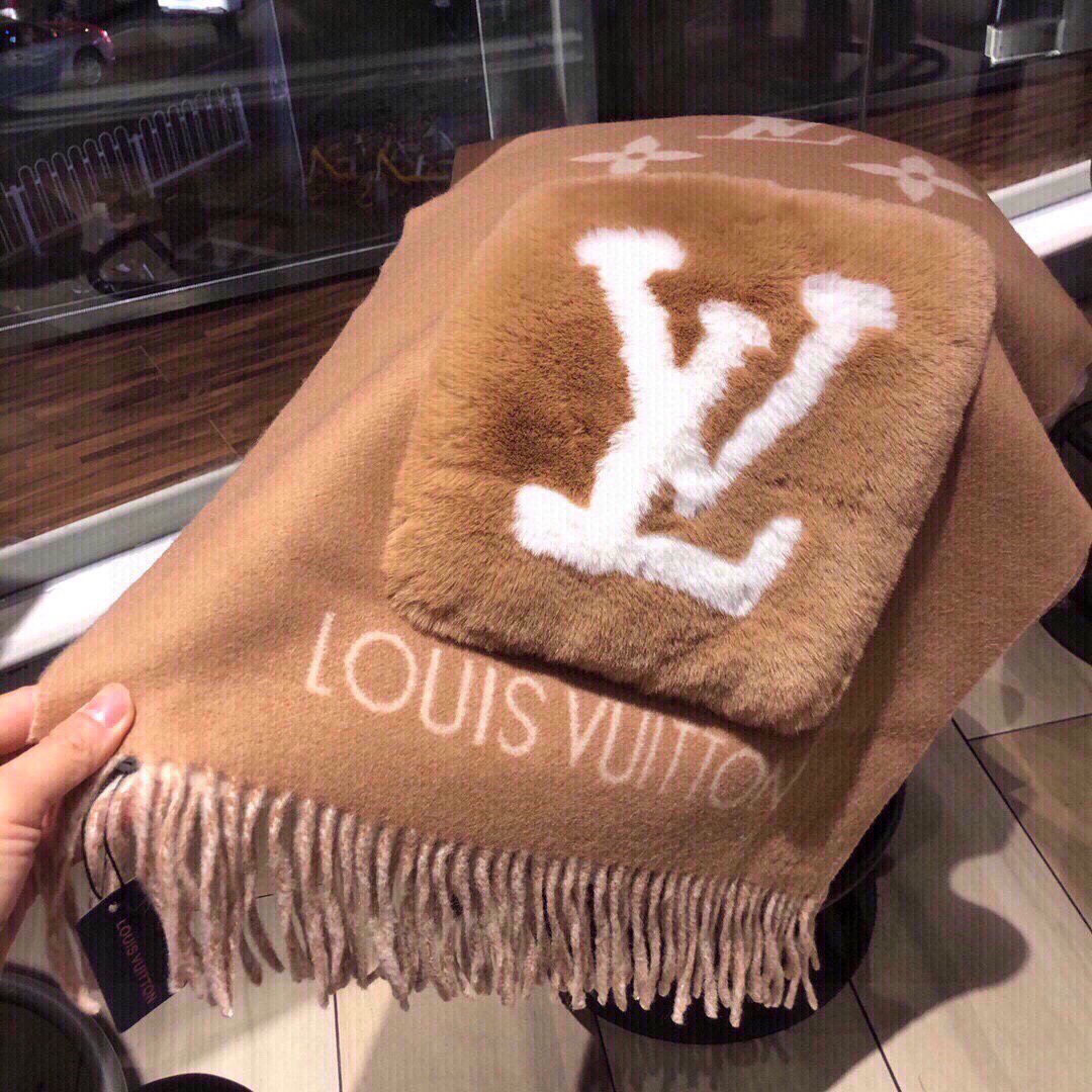 LV Scarves Louis Vuitton Monogram Shawl Scarf M60037 - luxibagsmall