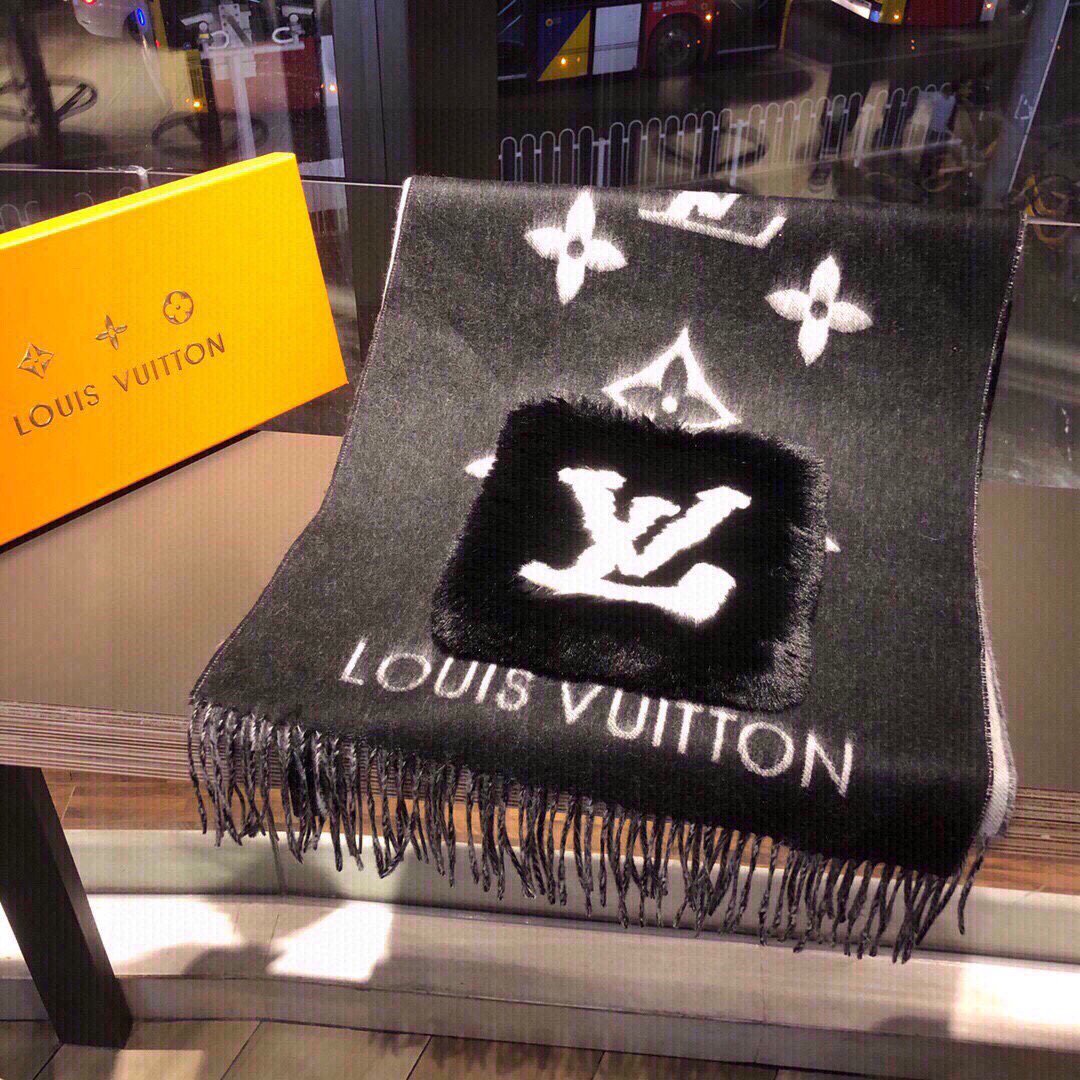 LV Scarves Louis Vuitton Monogram Shawl Scarf M60038 - luxibagsmall