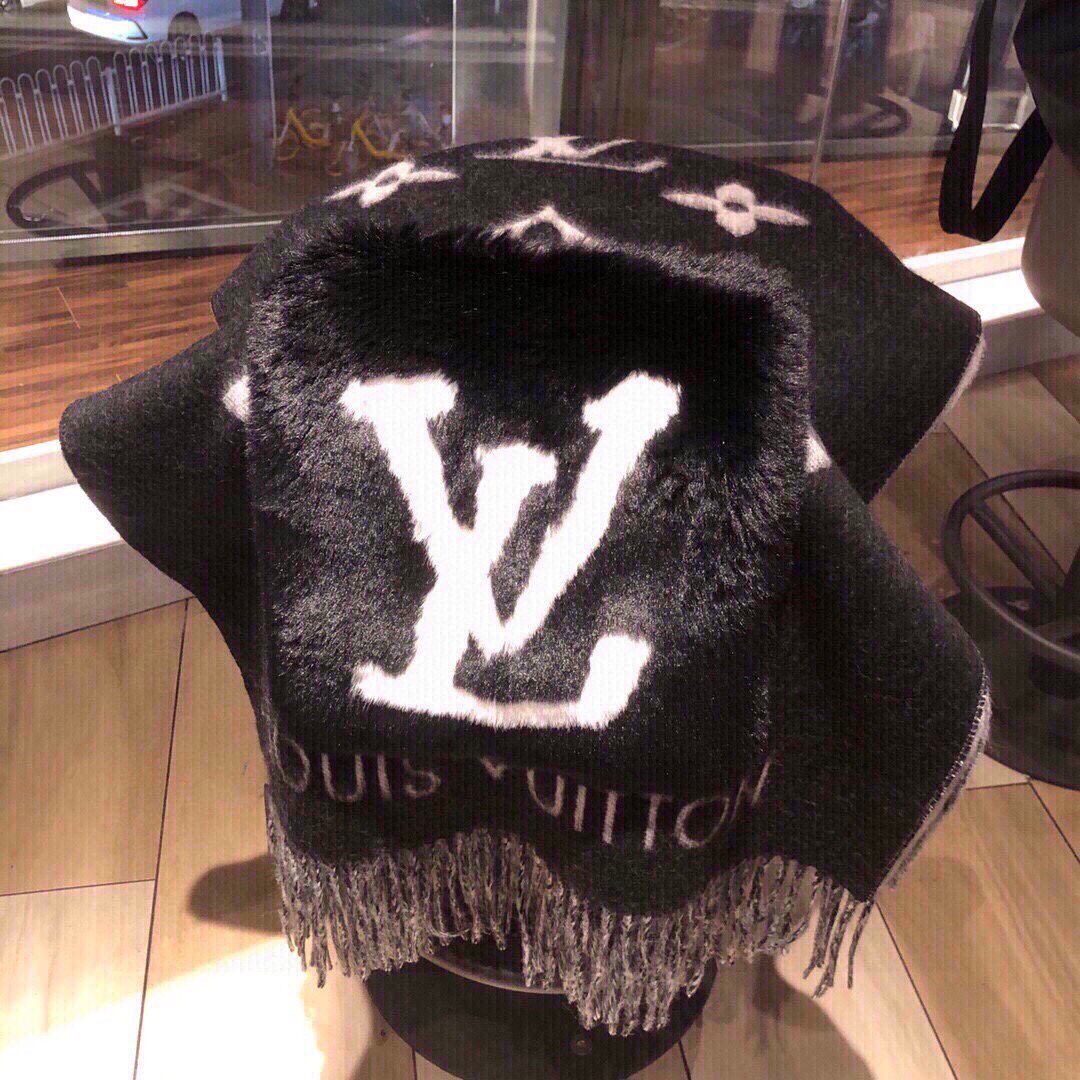 LV Scarves Louis Vuitton Monogram Shawl Scarf M60038 - luxibagsmall