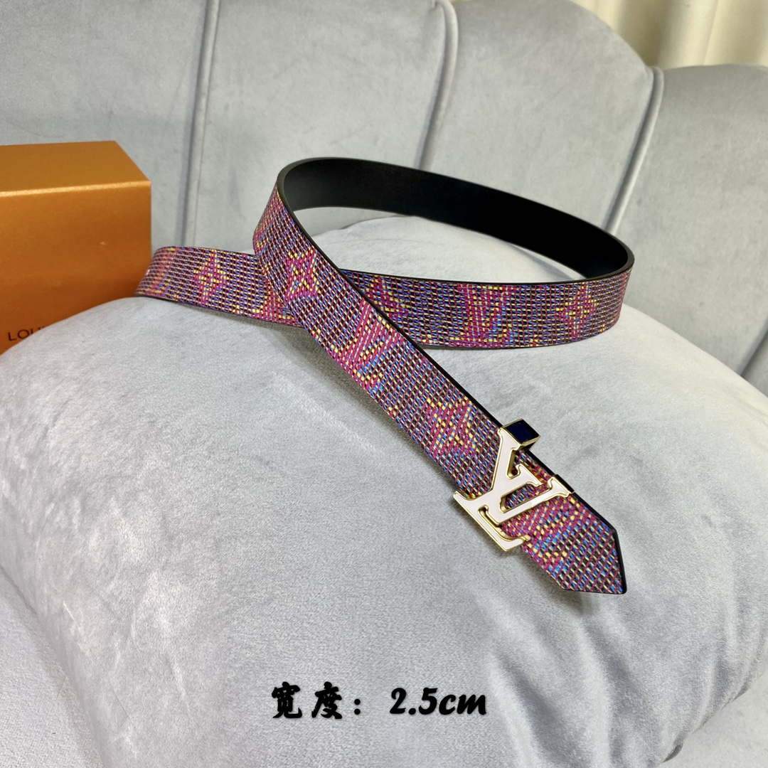 LV Women's Belts Collection Louis Vuitton Initials 25MM Belt Monogram 19001 - luxibagsmall