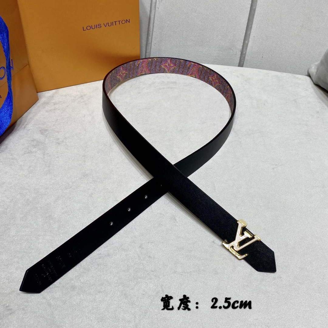 LV Women's Belts Collection Louis Vuitton Initials 25MM Belt Monogram 19001 - luxibagsmall