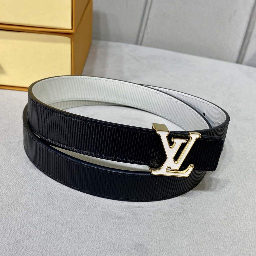 LV Women's Belts Collection Louis Vuitton Initials 25MM Belt Monogram 19001 - luxibagsmall