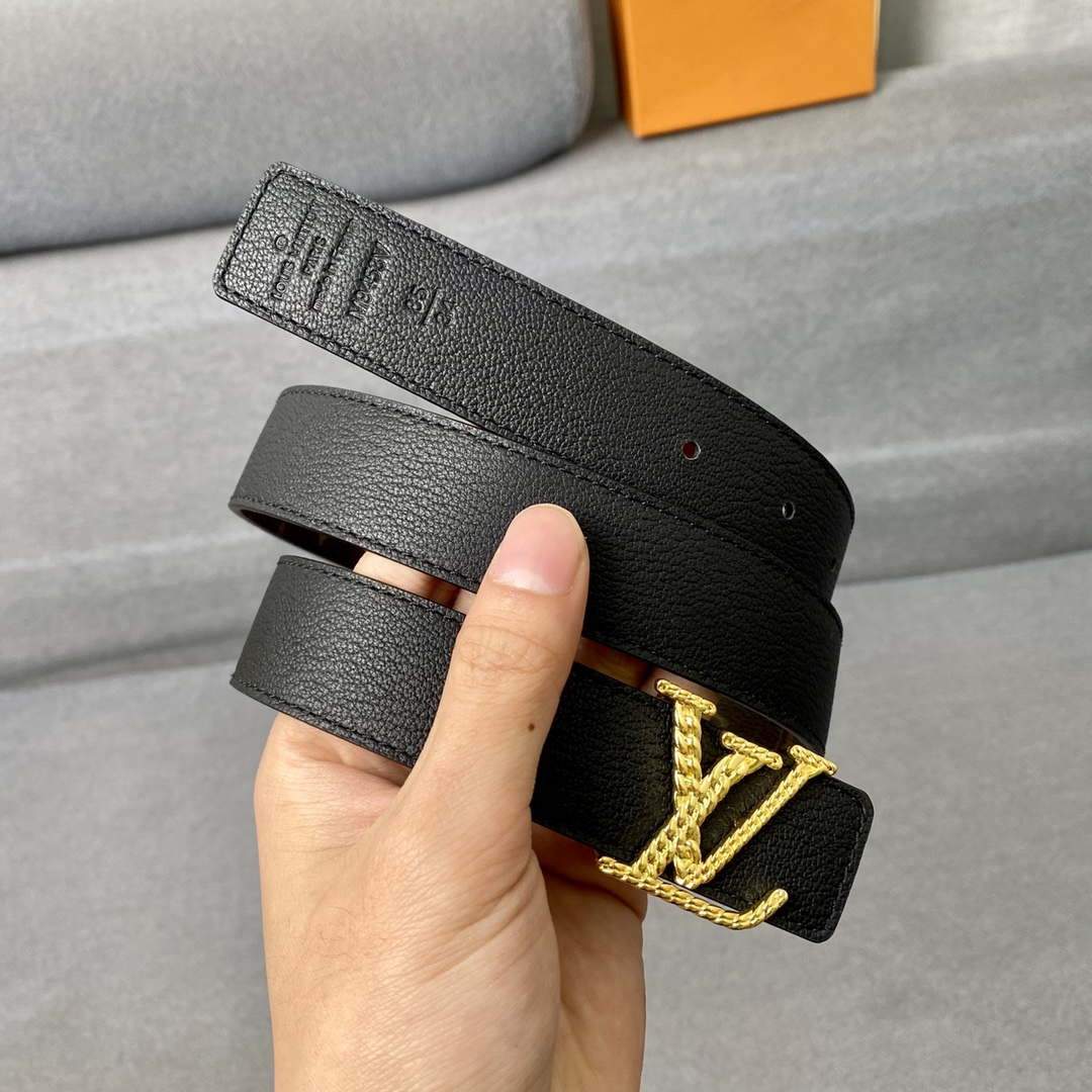 LV Women's Belts Collection Louis Vuitton Initials 30MM Belt Monogram 19002 - luxibagsmall