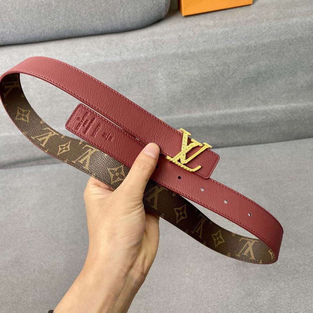 LV Women's Belts Collection Louis Vuitton Initials 30MM Belt Monogram 19002 - luxibagsmall