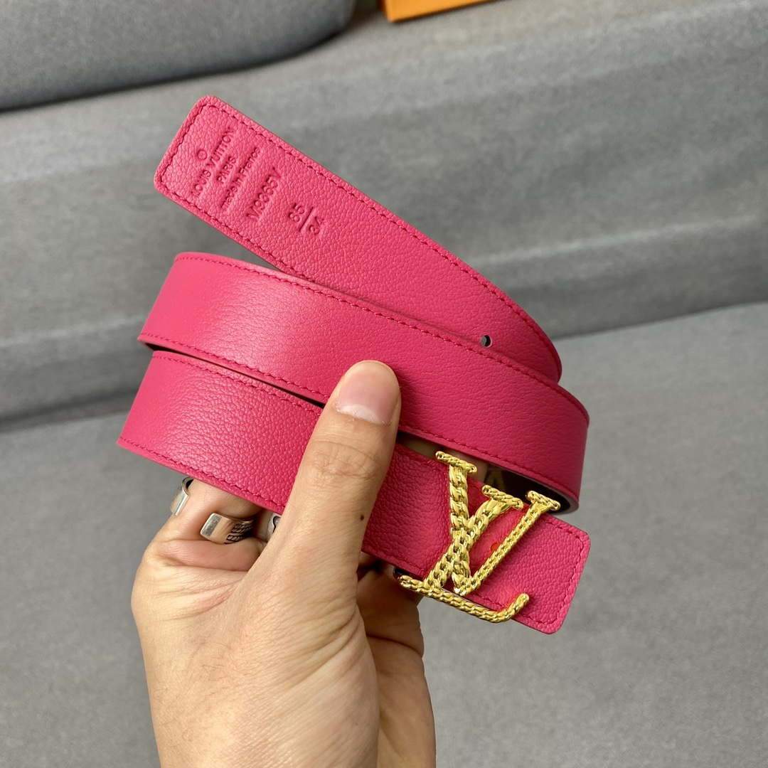 LV Women's Belts Collection Louis Vuitton Initials 30MM Belt Monogram 19002 - luxibagsmall