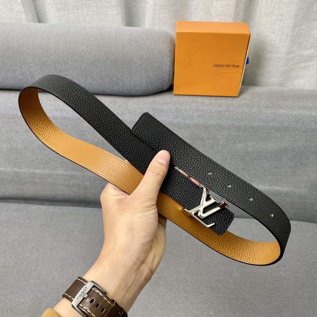 LV Women's Belts Collection Louis Vuitton Initials 30MM Belt Monogram 19003 - luxibagsmall