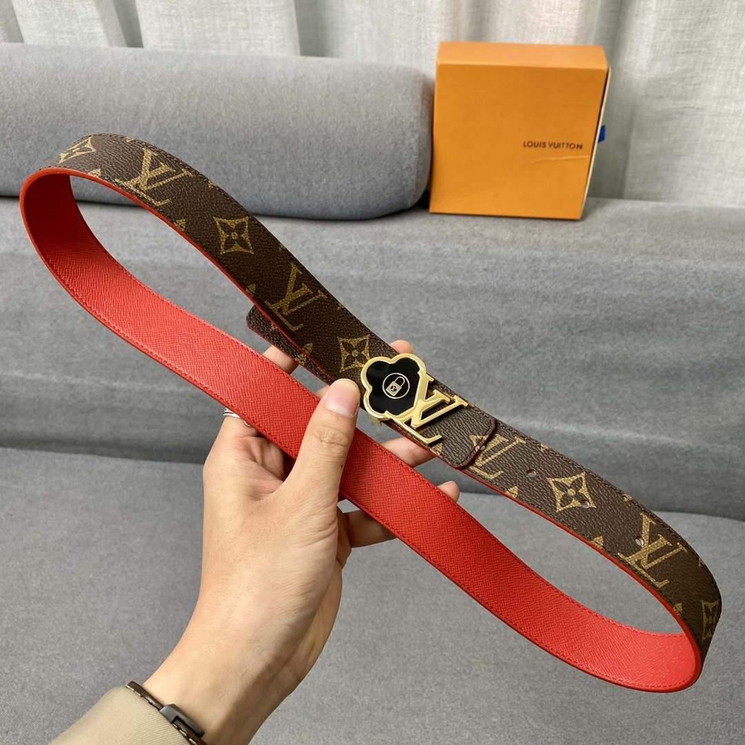 LV Women's Belts Collection Louis Vuitton Initials 30MM Belt Monogram 19006 - luxibagsmall