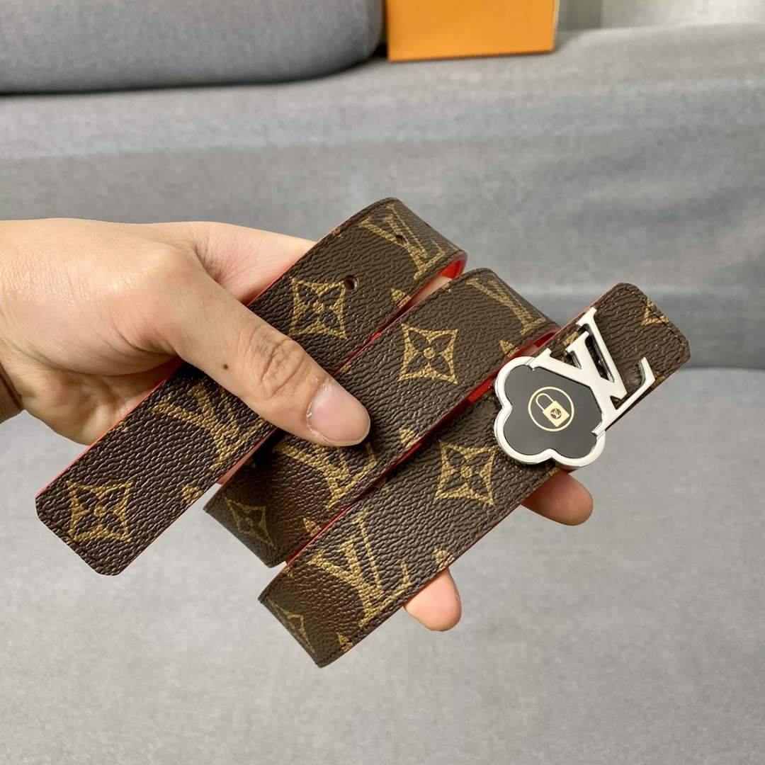 LV Women's Belts Collection Louis Vuitton Initials 30MM Belt Monogram 19006 - luxibagsmall