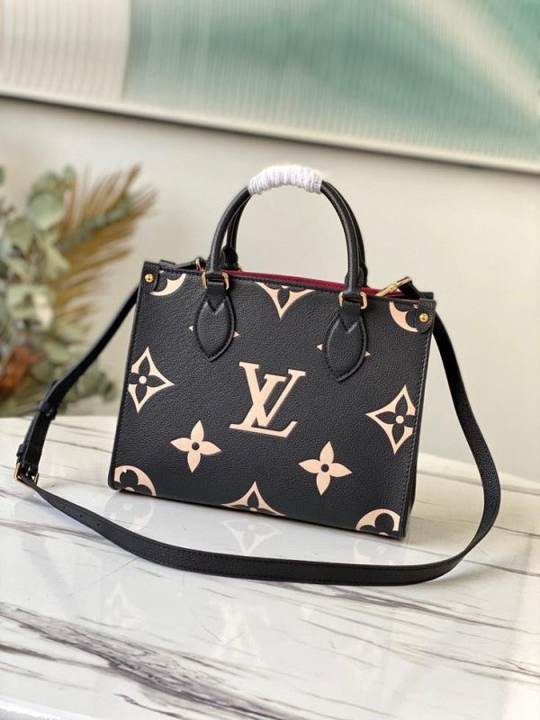 LV M45659 Louis Vuitton M45654 Onthego Pm Tote Bag Black - luxibagsmall