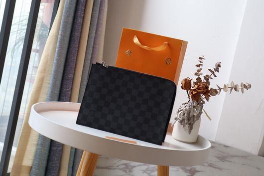 LV N60113 Louis Vuitton Pochette Joule GM Clutch Bag Damier Graphite - luxibagsmall