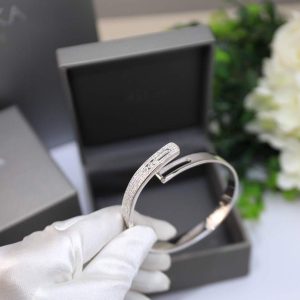 Messika Rose Gold Diamond Bangle Bracelet Move Joaillerie 20208 - luxibagsmall