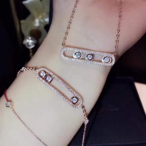 Messika Rose Gold Diamond Bracelet Move Classique 22026 - luxibagsmall