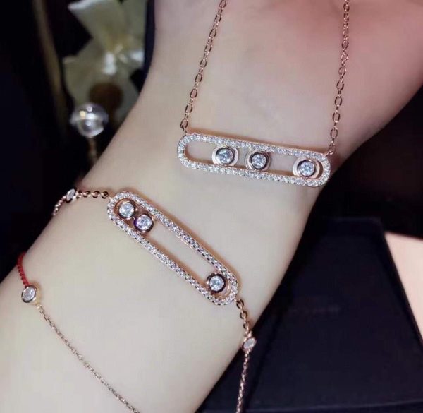 Messika Rose Gold Diamond Bracelet Move Classique 22026 - luxibagsmall