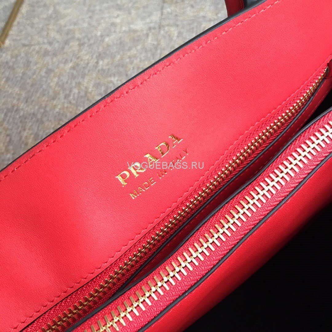 Prada 1BA153 Large Saffiano Leather Handbag in Red - luxibagsmall