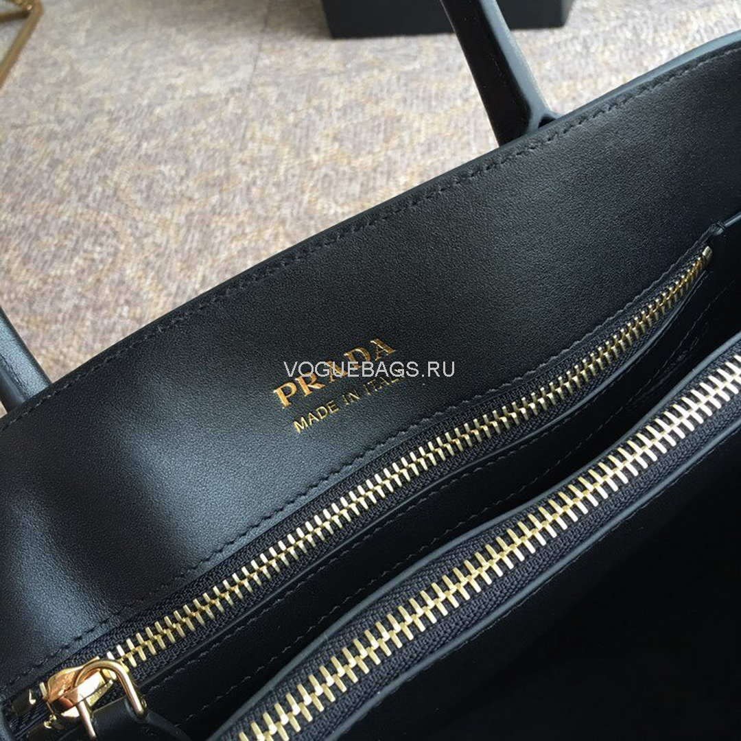 Prada 1BA153 Large Saffiano Leather Handbag in Black - luxibagsmall