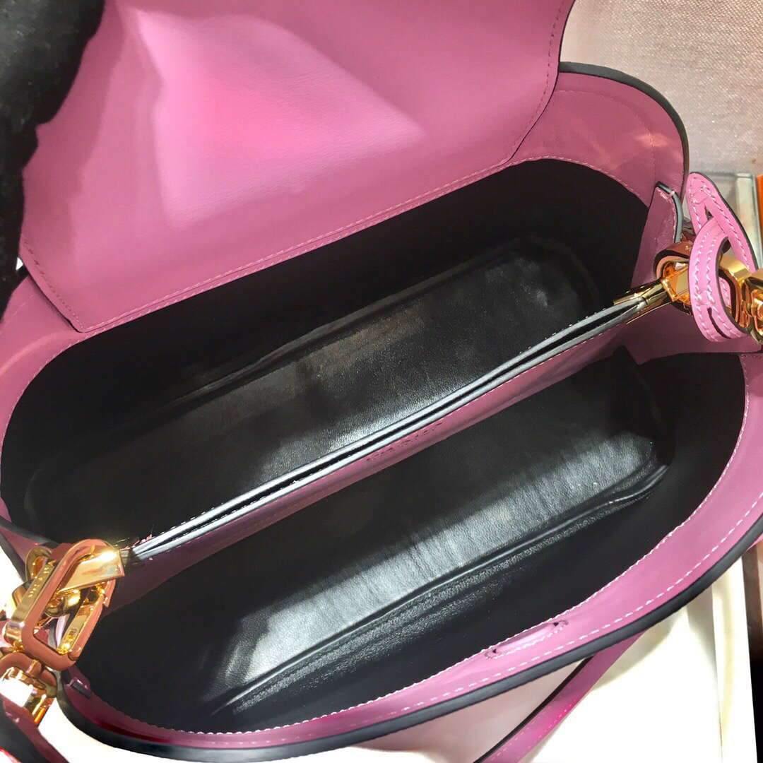 Prada 1BA282 Medium Saffiano Leather Prada Matinee Bag Pink - luxibagsmall