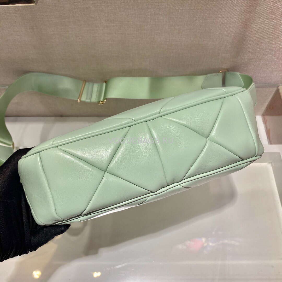 Prada 1BC151 Prada Padded Calfskin Shoulder Bag in Green - luxibagsmall