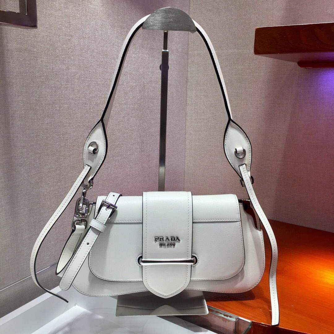 Prada 1BD168 Handbags Prada Shoulder bag White - luxibagsmall