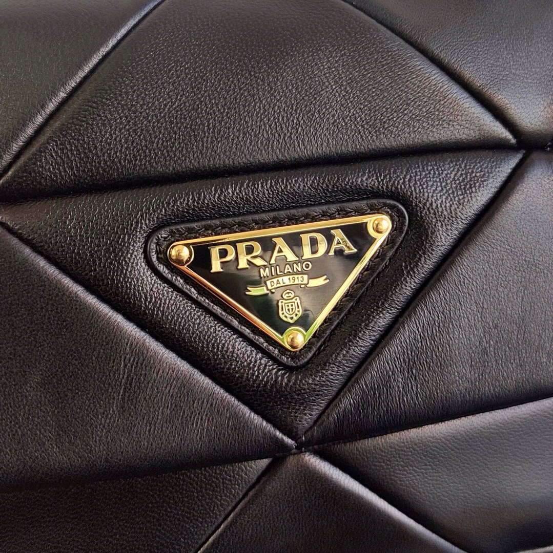 Prada 1BD292 Prada System nappa leather patchwork Bag Black - luxibagsmall